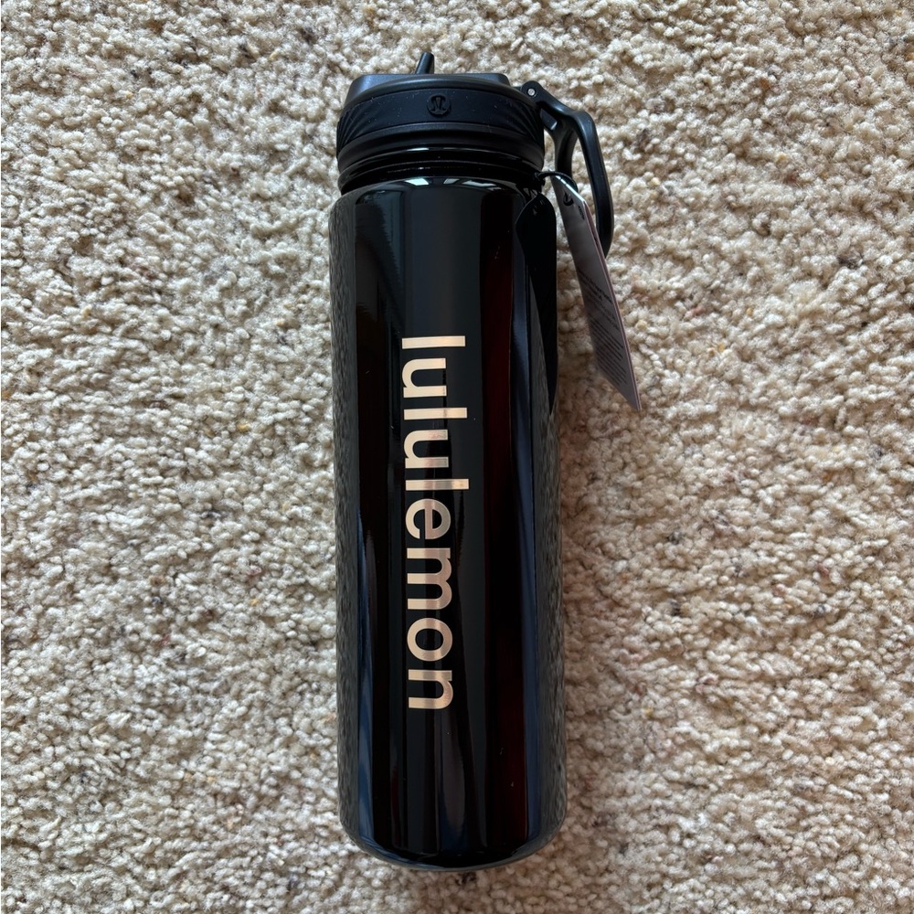 NWT Lululemon Black Water Bottle